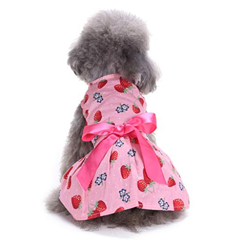 Danm Ropa para Mascotas, Vestido Rosa para Perros...