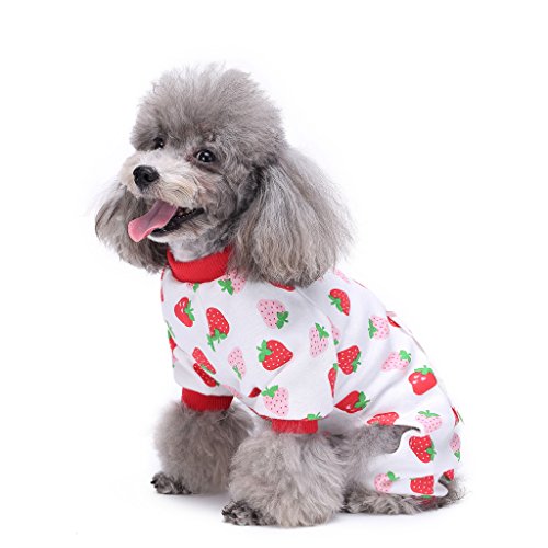 S-Lifeeling - Pijama para perro, diseño de fresa,...