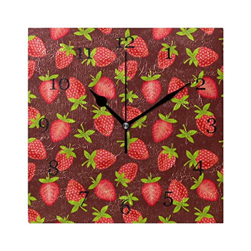 BIGJOKE - Reloj de Pared con diseño de Fresas y...